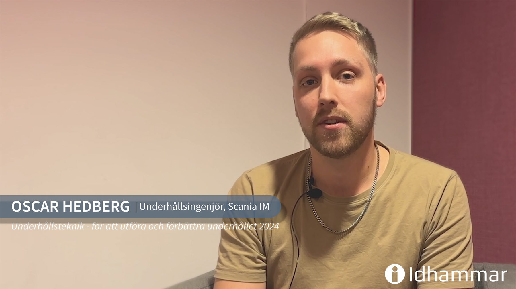 Oscar Hedberg, Underhållsingenjör